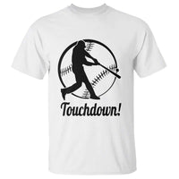Funny Baseball T Shirt Touchdown Sports Fan Softball Player - Wonder Print Shop