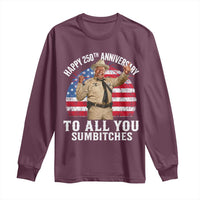 Happy 250th Anniversary To All You Sumbitches Long Sleeve Shirt Funny Smokey Patriotic 70s Movie The Bandit