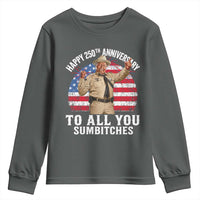 Happy 250th Anniversary To All You Sumbitches Youth Sweatshirt Funny Smokey Patriotic 70s Movie The Bandit