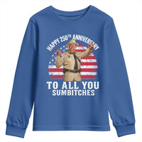 Happy 250th Anniversary To All You Sumbitches Youth Sweatshirt Funny Smokey Patriotic 70s Movie The Bandit