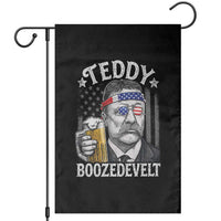 Teddy Boozedevelt Theodore Roosevelt 4th of July Garden Flag Funny Beer Drinking Vintage American Flag