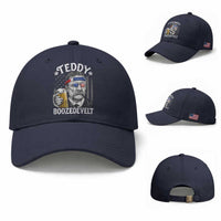 Teddy Boozedevelt Theodore Roosevelt 4th of July Baseball Cap Funny Beer Drinking Vintage American Flag