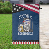 Teddy Boozedevelt Theodore Roosevelt 4th of July Patriotic Garden Flag Funny Beer Drinking Vintage American Flag