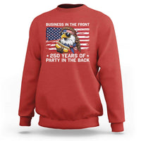 Business In The Front Party In The Back 250th Anniversary USA Sweatshirt Patriotic Eagle Mullet