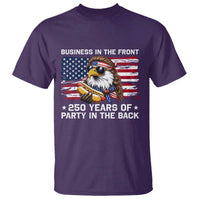 Business In The Front Party In The Back 250th Anniversary USA T Shirt Patriotic Eagle Mullet