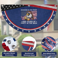 Business In The Front Party In The Back 250th Anniversary USA Patriotic Fan Flag Eagle Mullet