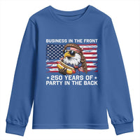 Business In The Front Party In The Back 250th Anniversary USA Youth Sweatshirt Patriotic Eagle Mullet