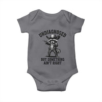Undiagnosed But Something Ain't Right Baby Onesie Funny Raccoon Cowboy