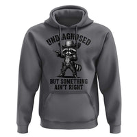 Undiagnosed But Something Ain't Right Hoodie Funny Raccoon Cowboy