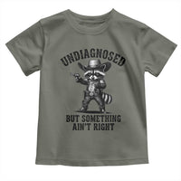 Undiagnosed But Something Ain't Right Toddler T Shirt Funny Raccoon Cowboy