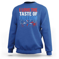 I Love The Taste Of Freedom Funny 4th of July Couple Matching Sweatshirt US Fireworks