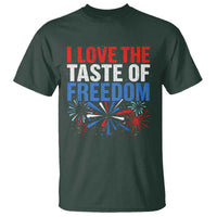 I Love The Taste Of Freedom Funny 4th of July Couple Matching T Shirt US Fireworks