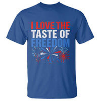 I Love The Taste Of Freedom Funny 4th of July Couple Matching T Shirt US Fireworks