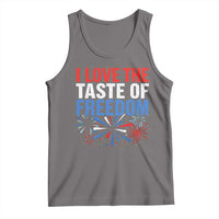 I Love The Taste Of Freedom Funny 4th of July Couple Matching Tank Top US Fireworks