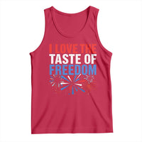 I Love The Taste Of Freedom Funny 4th of July Couple Matching Tank Top US Fireworks