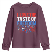I Love The Taste Of Freedom Funny 4th of July Couple Matching Youth Sweatshirt US Fireworks