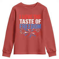 I Love The Taste Of Freedom Funny 4th of July Couple Matching Youth Sweatshirt US Fireworks