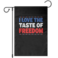 I Love The Taste Of Freedom Funny 4th of July Couple Matching Garden Flag