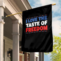 I Love The Taste Of Freedom Funny 4th of July Couple Matching Garden Flag