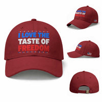 I Love The Taste Of Freedom Funny 4th of July Couple Matching Baseball Cap
