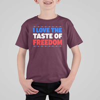 I Love The Taste Of Freedom Funny 4th of July Couple Matching T Shirt For Kid
