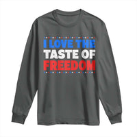 I Love The Taste Of Freedom Funny 4th of July Couple Matching Long Sleeve Shirt