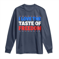 I Love The Taste Of Freedom Funny 4th of July Couple Matching Long Sleeve Shirt