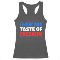 I Love The Taste Of Freedom Funny 4th of July Couple Matching Racerback Tank Top