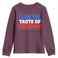 I Love The Taste Of Freedom Funny 4th of July Couple Matching Youth Sweatshirt