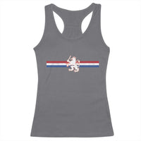 Nederland Dutch Republic Lion Vintage Holland Flag Racerback Tank Top