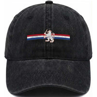 Nederland Dutch Republic Lion Vintage Holland Flag Washed Cotton Baseball Cap
