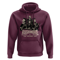Rushmore 250th Birthday Tour Hoodie Funny Presidents Rockstar Music