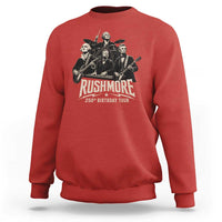 Rushmore 250th Birthday Tour Sweatshirt Funny Presidents Rockstar Music