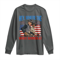 Hey Where The White Women At 4th of July Meme 70s Movie Long Sleeve Shirt
