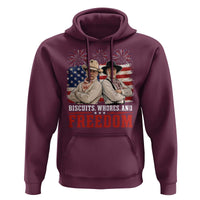 Biscuits Whores And Freedom Funny Western Cowboy 4th of July Hoodie