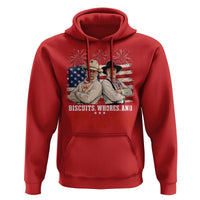 Biscuits Whores And Freedom Funny Western Cowboy 4th of July Hoodie