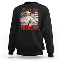 Biscuits Whores And Freedom Funny Western Cowboy 4th of July Sweatshirt