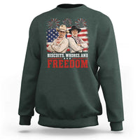 Biscuits Whores And Freedom Funny Western Cowboy 4th of July Sweatshirt