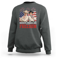 Biscuits Whores And Freedom Funny Western Cowboy 4th of July Sweatshirt