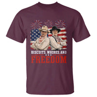 Biscuits Whores And Freedom Funny Western Cowboy 4th of July T Shirt