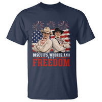 Biscuits Whores And Freedom Funny Western Cowboy 4th of July T Shirt