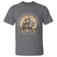 Mayflower Descendant T Shirt 406 Years Pilgrim Fathers Thanksgiving History