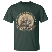 Mayflower Descendant T Shirt 406 Years Pilgrim Fathers Thanksgiving History