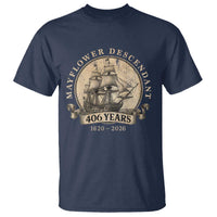 Mayflower Descendant T Shirt 406 Years Pilgrim Fathers Thanksgiving History