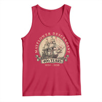 Mayflower Descendant Tank Top 406 Years Pilgrim Fathers Thanksgiving History