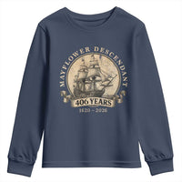 Mayflower Descendant Youth Sweatshirt 406 Years Pilgrim Fathers Thanksgiving History
