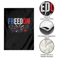 Freedom Funny 4th of July Couple Matching Garden Flag US Fireworks