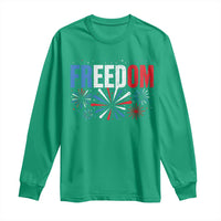Freedom Funny 4th of July Couple Matching Long Sleeve Shirt US Fireworks