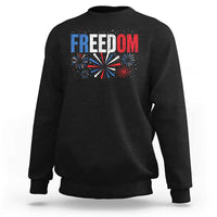 Freedom Funny 4th of July Couple Matching Sweatshirt US Fireworks