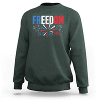Freedom Funny 4th of July Couple Matching Sweatshirt US Fireworks